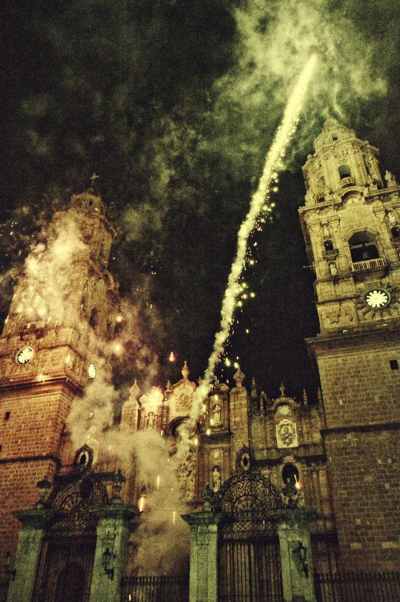 building, spirituality, motion, city, perspective, cathedral, architecture, place of worship, fireworks, belief, house of god, firework display, night