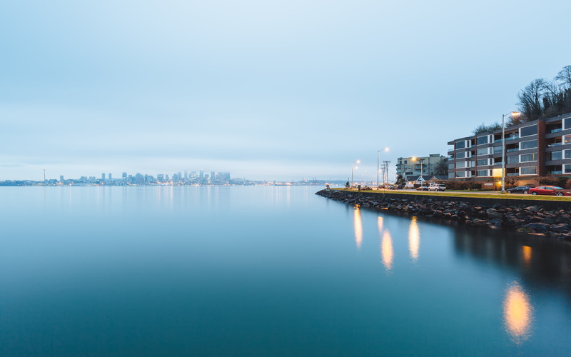 4L, Pacific Northwest, ND, john, cityscape, washington, landscape, Blue, water, overcast, Morning  bay, Canon EF, Seattle, bay, landscape photography, 1000x
