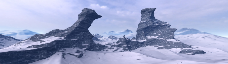 tranquil scene, mountain range, formation, scenics - nature, snow, day, environment, cloud - sky, beauty in nature, sky, nature, 4K, caps, landscape, no people