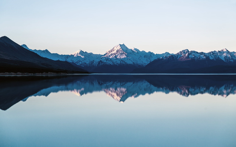 copy space, lake, landscape, scenics - nature, snowcapped mountain, 1080P, clear sky, water, no people, cold temperature, beauty in nature, reflection