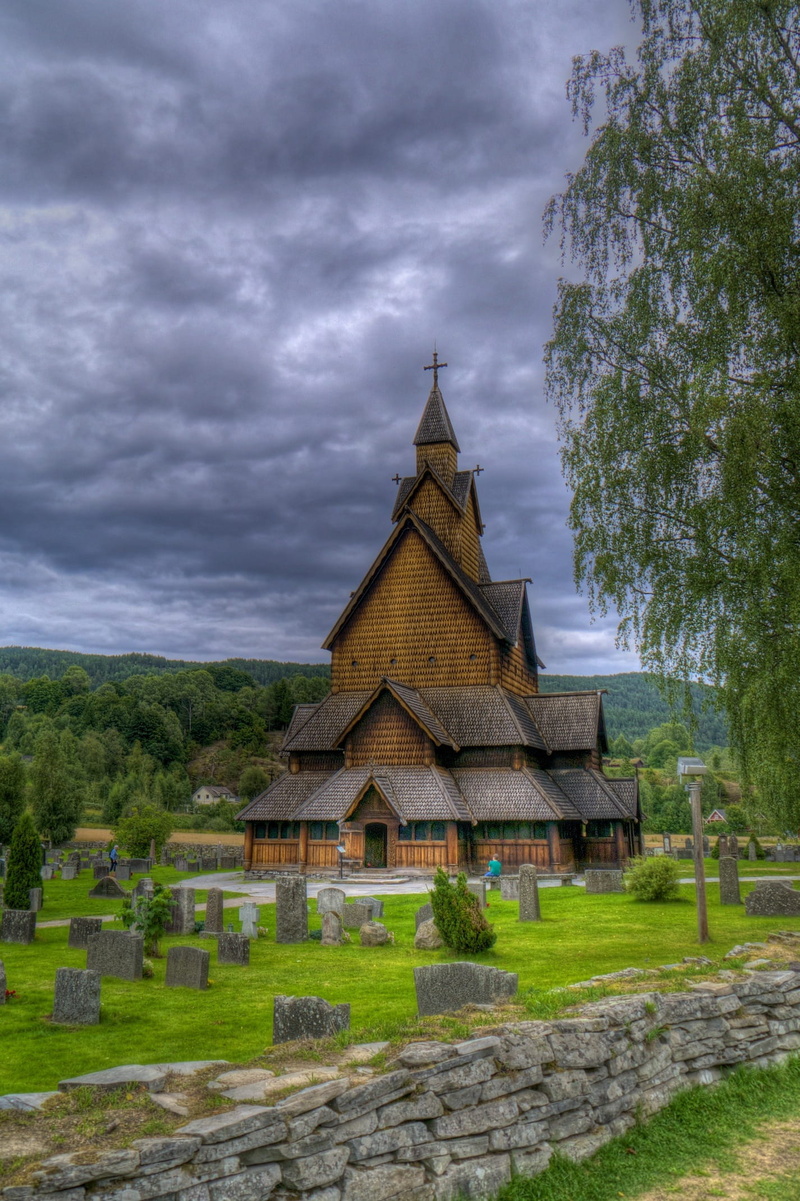 impressive, religion, old, norway, memorial park, cultures, spire, plant, built Structure, english Culture, travel destinations, cloud - sky, wooden church