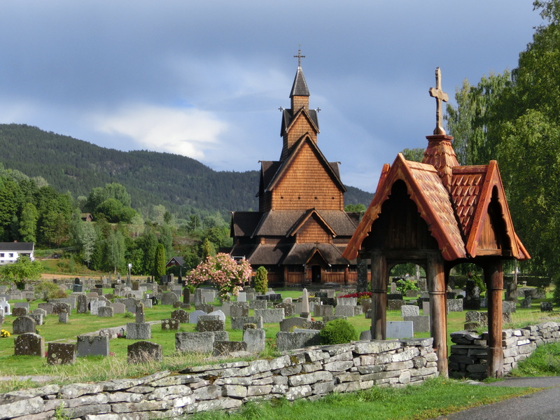 building, wooden church, spire, 4K, church, built structure, day, norway, belief, tree, attraction, sky, place of worship, historically, architecture