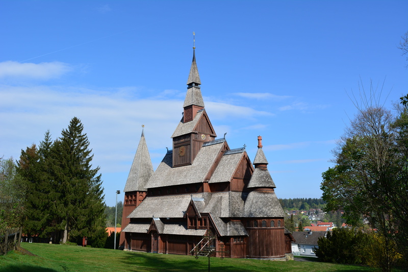 tower, day, 5K, nature, spirituality, plant, church, architecture, spire, cloud - sky, stave church, outdoors, wood, tree, place of worship, building exterior