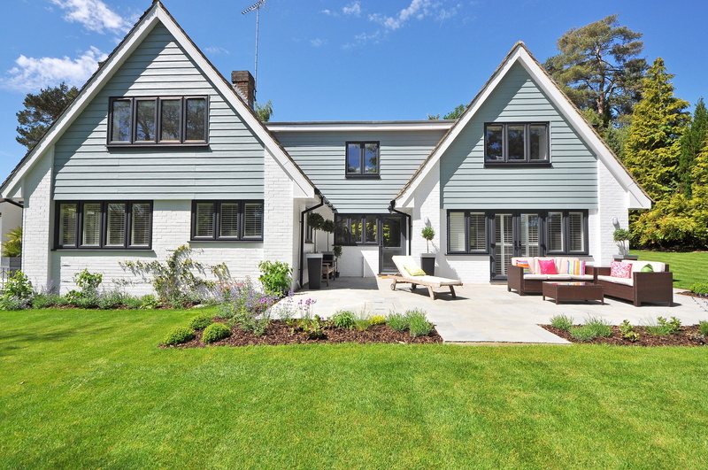 architectural, house, 4K, luxury property, contemporary home, lawn, bungalow, grass, upper class, double glazing, home, nature, roofing, front or back yard