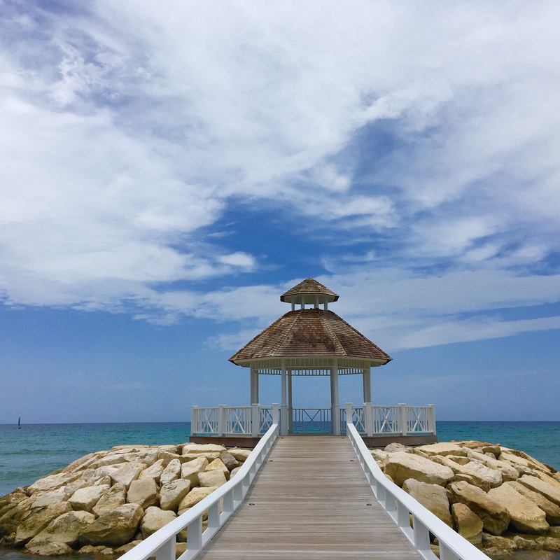 horizon over water, cloud - sky, nature, clouds, day, sea, rocks, tranquil scene, structure, saint james parish, the way forward, architecture, tropical