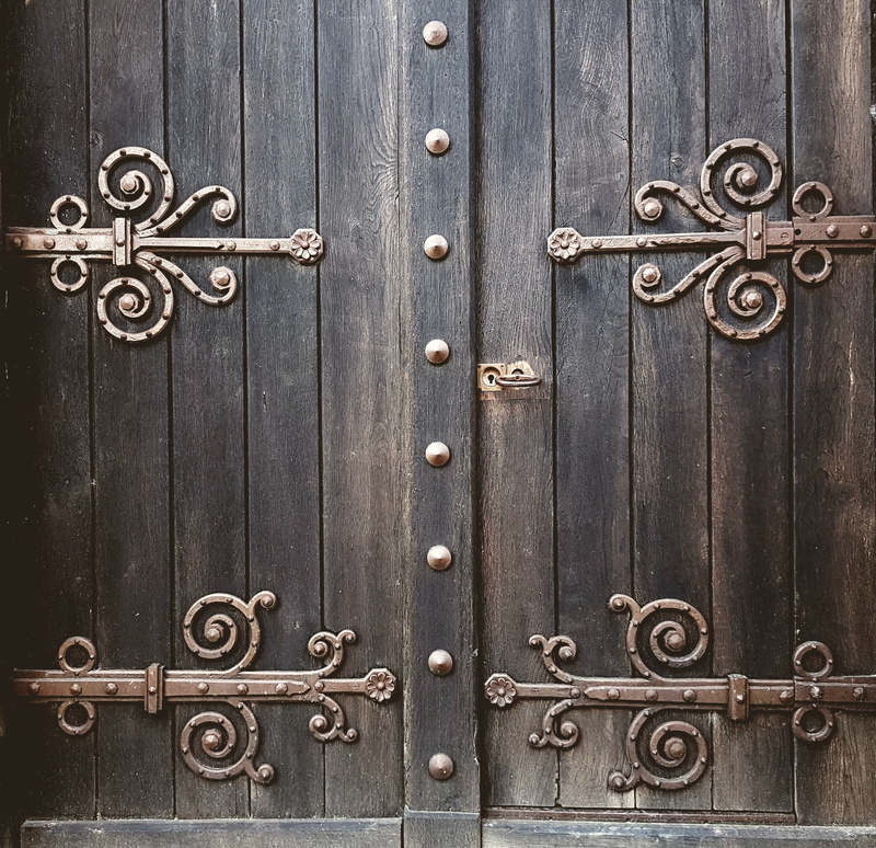 clam kidney, wood, input, portal, church portal, pattern, full frame, goal, metal, lock, iron - metal, door, safety, texture, closed, gray, 2K, castle