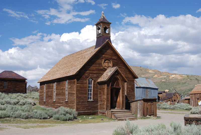 California, Ghost Town, village, religion, land, field, western, cloud - sky, nature, belief, spirituality, built structure, california, bodie, day, 4K