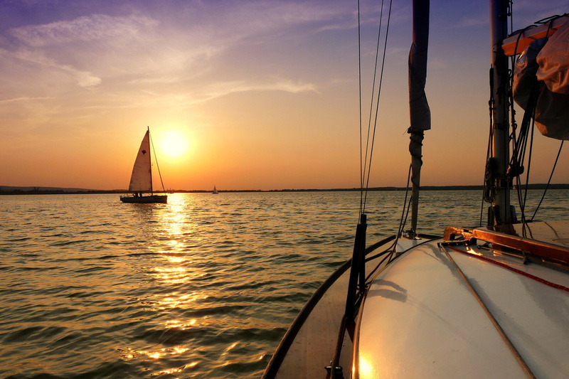 lake, 1080P, Lower Saxony, Germany, Steinhuder Meer, the Steinhuder lake, Lake Steinhude, yachts, sunset, Steinhude Measures