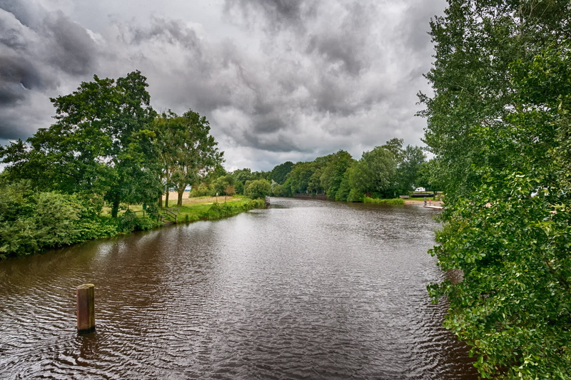 lake, tranquility, hamme, worpswede, neu-helgoland, scenics - nature, clouds, cloud - sky, overcast, plant, river, outdoors, growth, tree, nature, mood