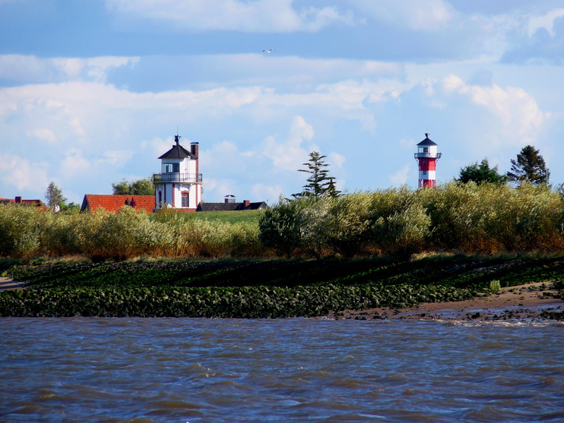 maritime, mood, lower saxony, coast, tree, water, building exterior, no people, outdoors, guidance, lighthouse, technology, 2K, nature, grass, sea, sky