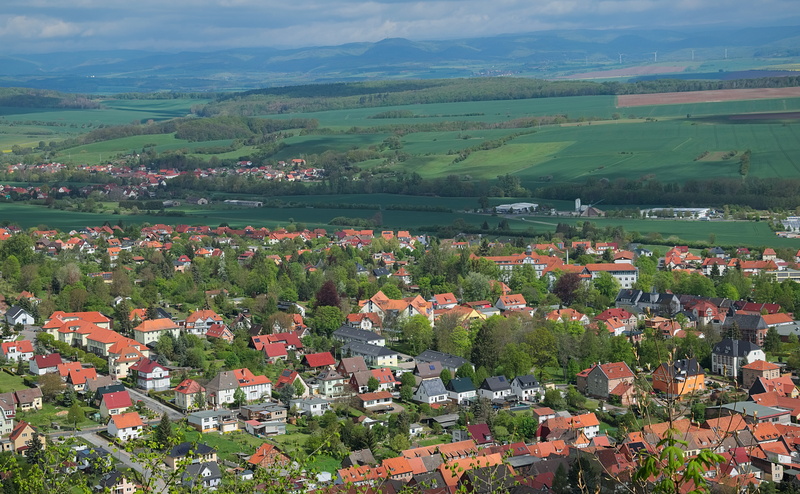 townscape, town, cityscape, plant, tree, architecture, vision, house, view, bleicherode, panorama, growth, resin view, 5K, outdoors, city, landscape, building exterior