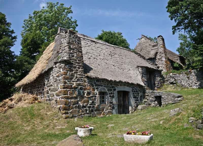 architecture, place of worship, solid, plant, thatch, no people, tree, belief, the past, sky, old, gray, building exterior, day, built structure, nature