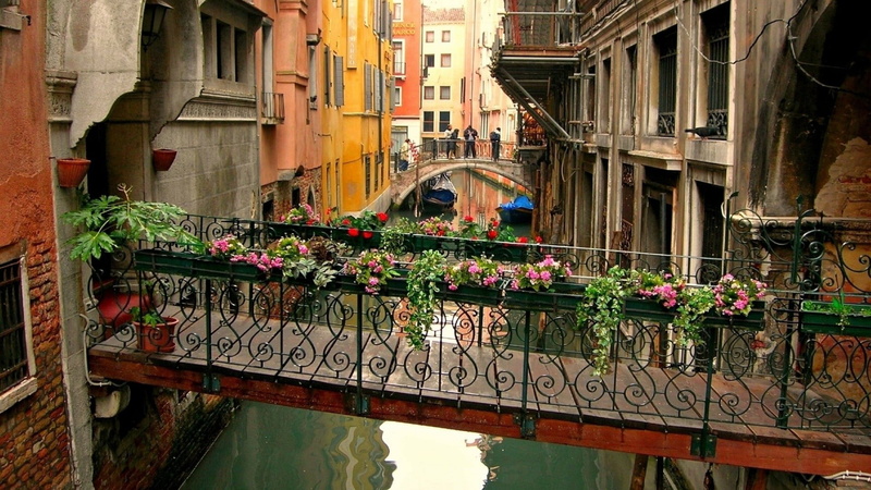 water, window box, outdoors, flowering plant, no people, building exterior, buildings, old, structure, street, vacation, altar, exterior, balcony, city