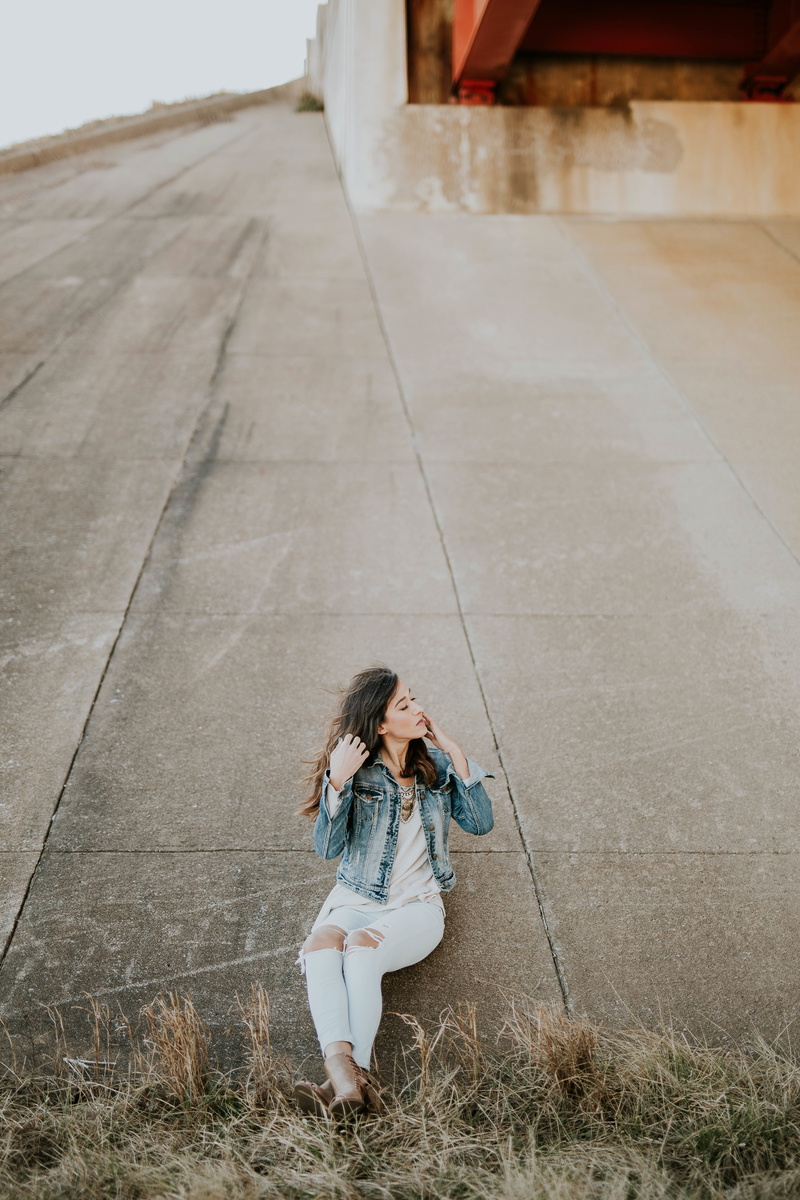 beautiful woman, focus on foreground, only women, women, people, outdoors, denim jacket, looking, females, woman, leisure activity, lifestyles, washed