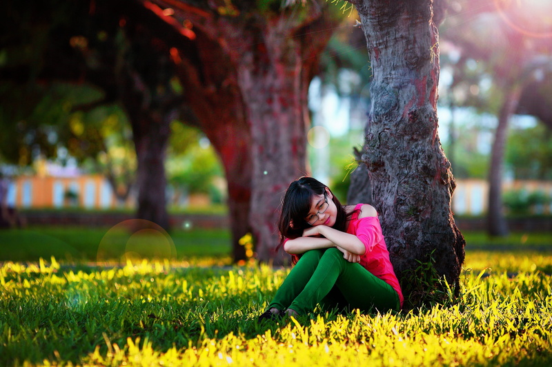 beauty, grass, beside, smile, beautiful, person, love, park, green color, outdoors, adult, plant, tree, blur, hairstyle, landscape, land, female, happiness