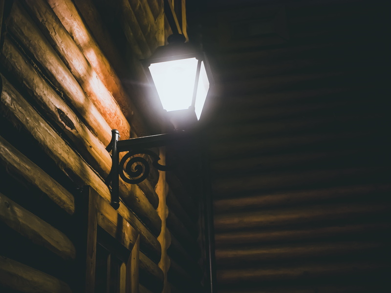 metal, nature, pattern, architecture, no people, lens flare, lighting equipment, lamp, building exterior, glowing, wall, wall - building feature, wooden cabin