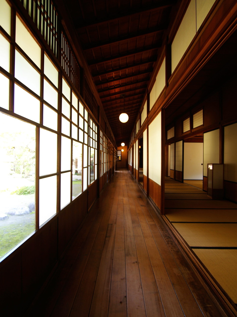 japan, empty, rural houses, 2K, day, history, window, home, straight, the way forward, architecture, ceiling, direction, brown, no people, Corridor, Houses
