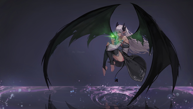 4K, artwork, succubus, Dungeon and Fighter