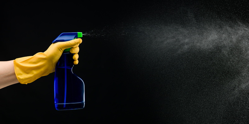 cleaner, spray, plastic bottle, 8K, trigger latex gloves