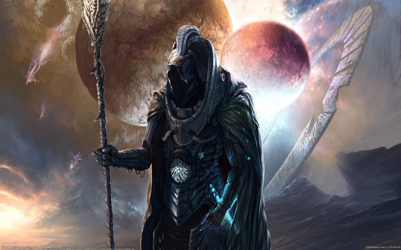 201-2, holding, 3d and abstract, sorcerer, picture, fantasy, character, dark, 2K, scepter
