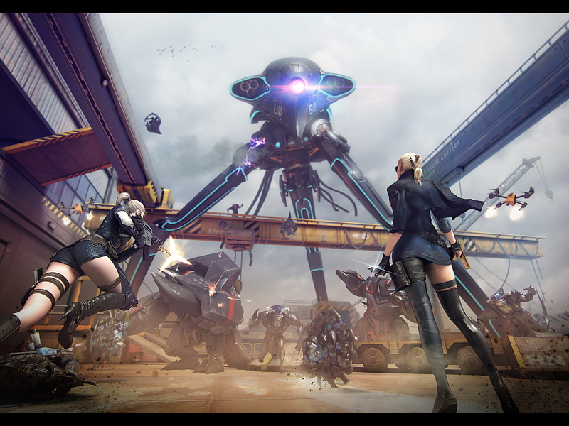 Game Art, 4K, CrossFire, 4K, Shipyard