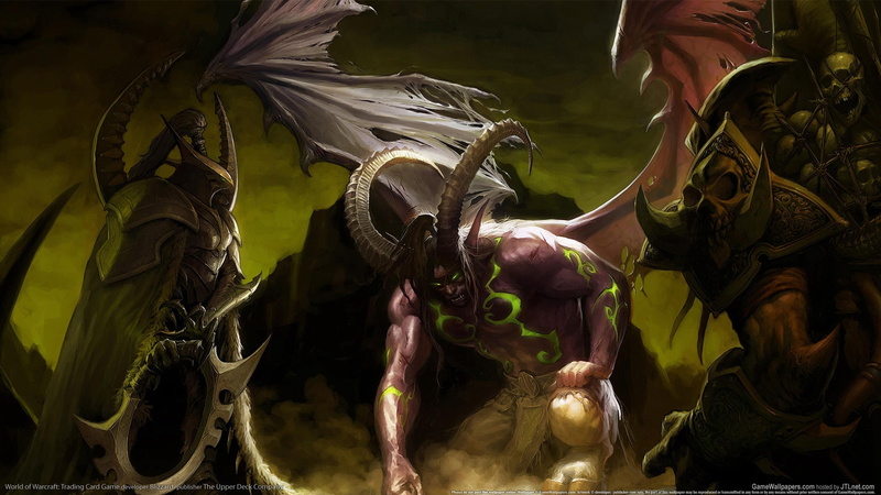 dark, art, video, world, stormrage, warcraft, Armour, 1080P, games, hd, fangs, illidan, green eyes, Cool, beast
