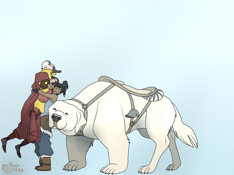 Jinora, Naga (character), Ikki, 480P, Korra, The Legend of Korra, Tenzin