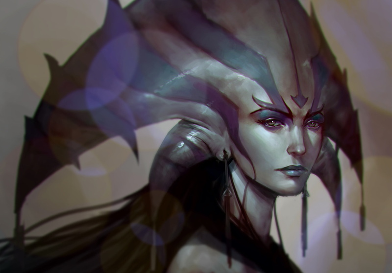 beautiful woman, females, naga, indoors, people, spooky, dota, real people, beautiful, human Face, dota 2, make-up, illustration, looking at camera, human Head