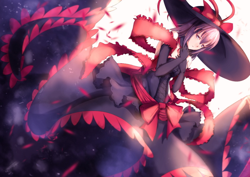 Touhou, anime girls, Nagae Iku, pattern, red, anime, beauty in nature, no people, short hair, purple eyes, celebration, purple hair, pink color, art and craft