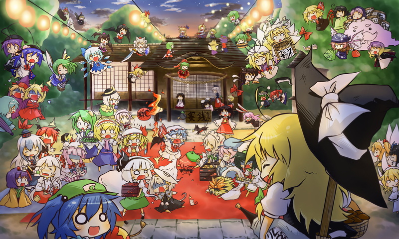 cirno, koakuma, shanghai, iku, viva, group, kisume, nazrin, luna, houjuu, yakumo, 1080P, ran, unzan, nue, nagae, child, daiyousei, chen, rumia, chibi
