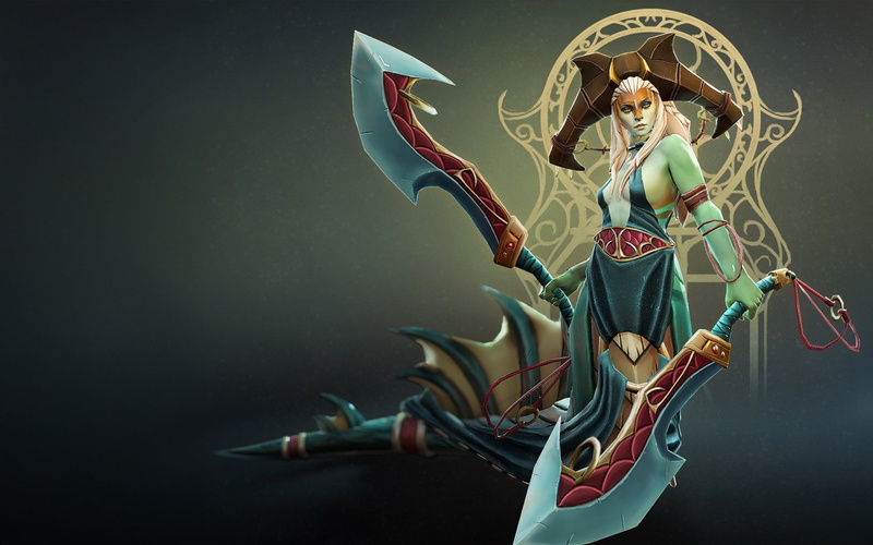 1080P, Dota, DotA 2, Woman Warrior, Naga Siren (Dota 2), Sword