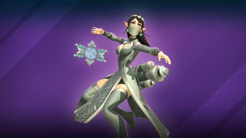 Pointed Ears, Video Game, 1080P, Paladins, Ying (Paladins), Black Hair, Grey Eyes, Dress, Thigh Boots, Paladins (Video Game), Headdress, Long Hair, Girl