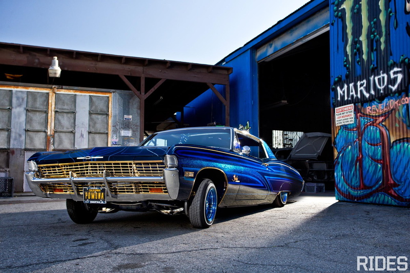 bowtie, lowrider, cars, impala, 1080P, blue, classic