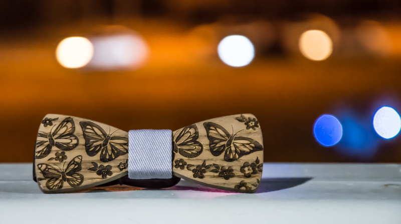 luxury, wooden, focus, lighting equipment, antique, no people, table, 5K, gold colored, wooden bowtie, printed, wedding, vintage, gift, close-up, retro