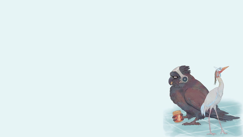 indoors, Winston (Overwatch), black, bird, studio shot, Overwatch, mammal, still life, 1080P, birds, representation, animal wildlife, pets, art and craft