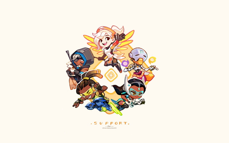 Mercy (Overwatch), Zenyatta (Overwatch), Overwatch, Symmetra (Overwatch), onemegawatt, Ana (Overwatch), Lúcio (Overwatch), 1080P