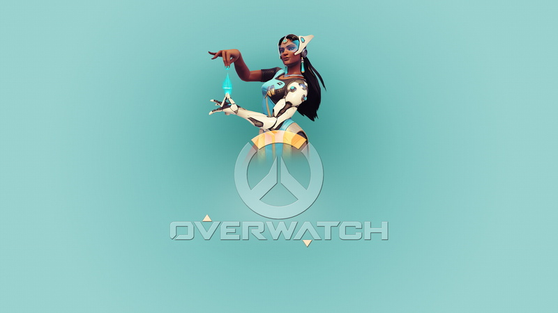 digital composite, art and craft, blue background, representation, Overwatch, Blizzard Entertainment, video games, creativity, human representation, colored background