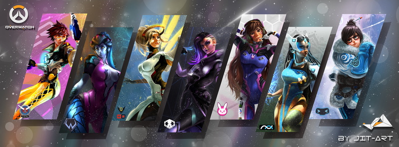 Mercy (Overwatch), Symmetra (Overwatch), Tracer (Overwatch), Video Game, Overwatch, D.Va (Overwatch), 2K, Widowmaker (Overwatch), Mei (Overwatch), Sombra