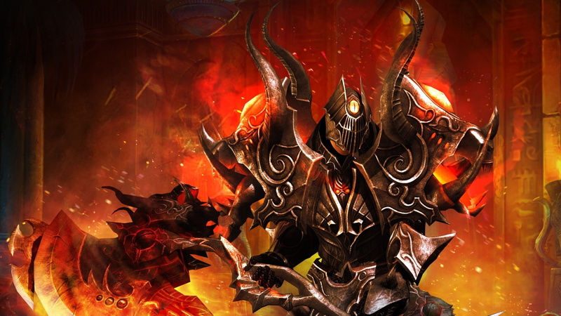 warrior, armor, fire, helmet, weapon, artwork, 1080P, fantasy art
