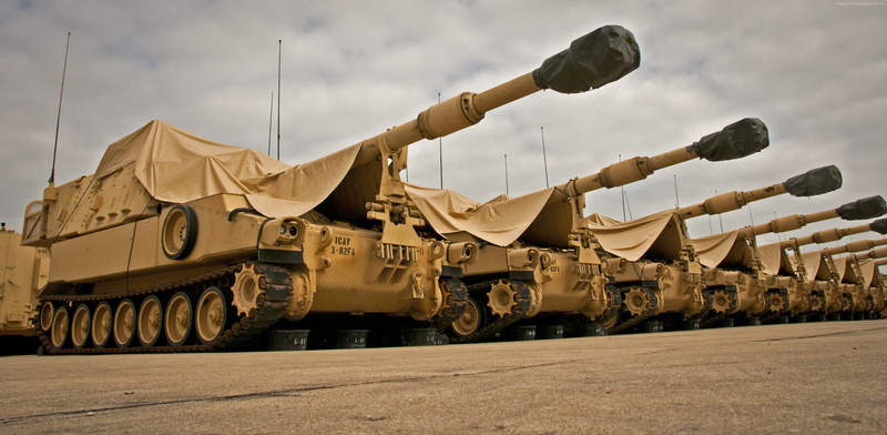 sky, conflict, fighting, U.S. Army, government, road, artillery, M109A6, armored tank, nature, 4K, mode of transportation, architecture, military, outdoors