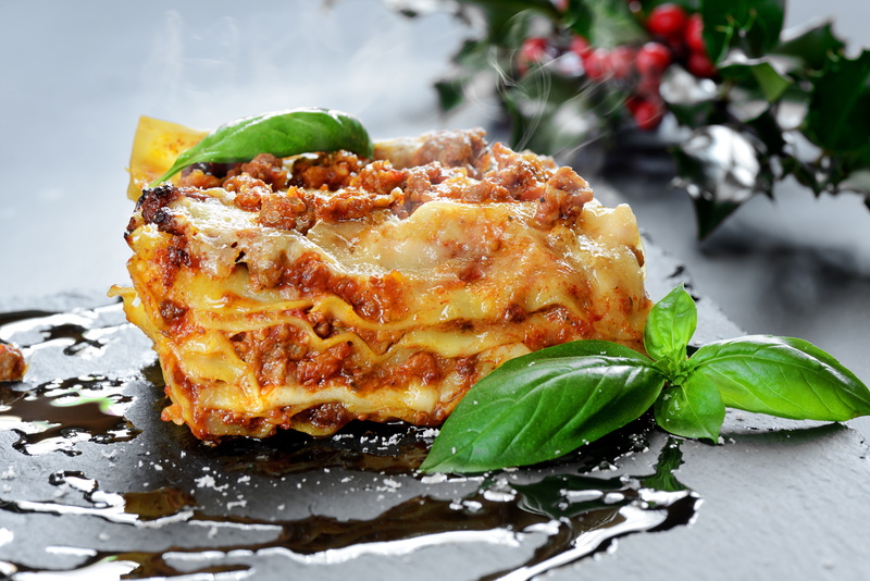 no people, cheese, lasagna, plate, close-up, healthy eating, nature, 5K, herb, ready-to-eat, basil, garnish, wellbeing, serving size, food and drink, focus on foreground