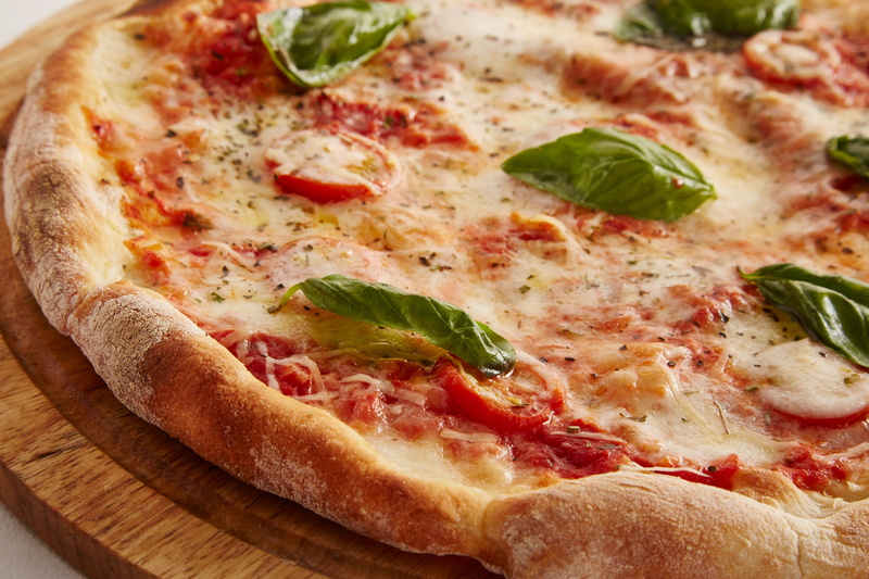 dairy product, unhealthy eating, toppings, fast food, fast food restaurant, food and drink, cheese, snack, ready-to-eat, italian food, pizza, basil, bread