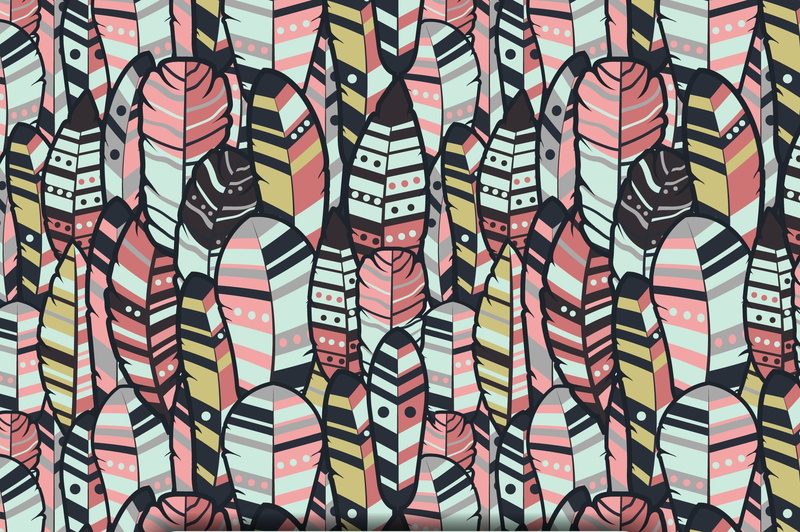 pattern, background, feathers, Boho, 1080P, texture