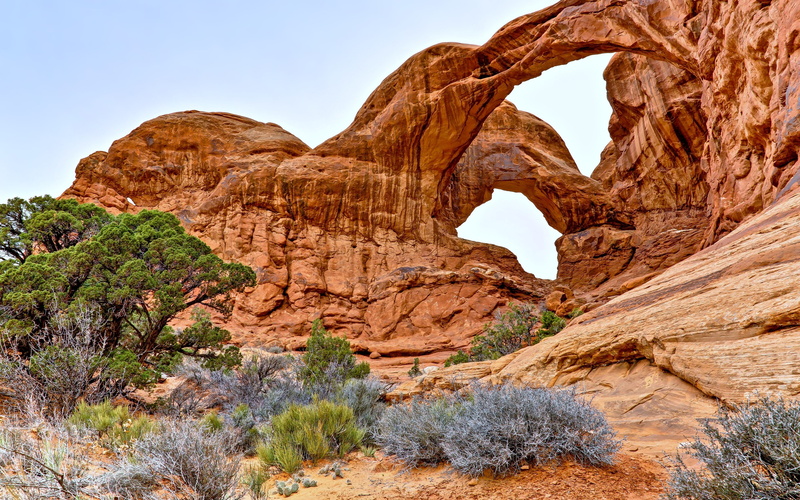 arches, national, river, located, utah, moab, us, 4K, north, miles, colorado, park, eastern
