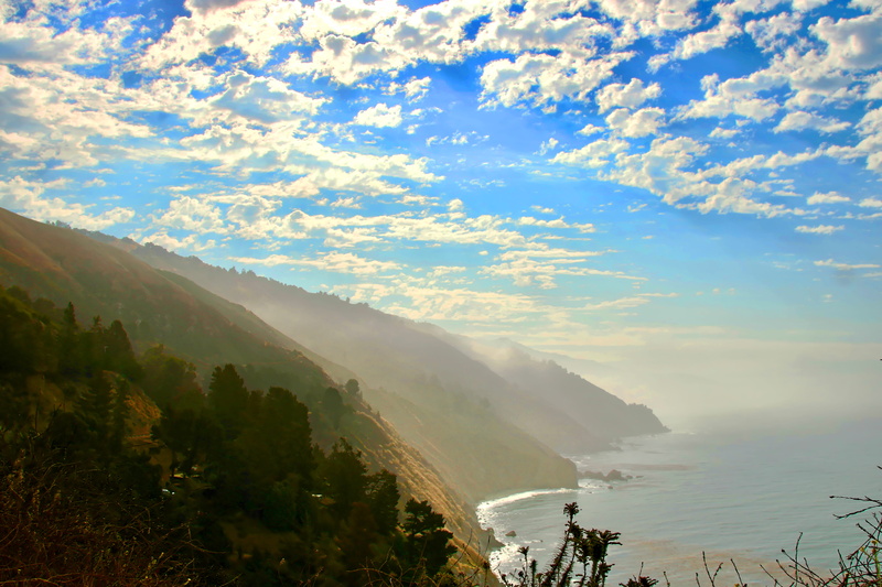 idyllic, non-urban scene, tranquility, plant, america, outdoors, nature, water, land, cloud - sky, california, no people, morning, tree, day, waves, sunrise