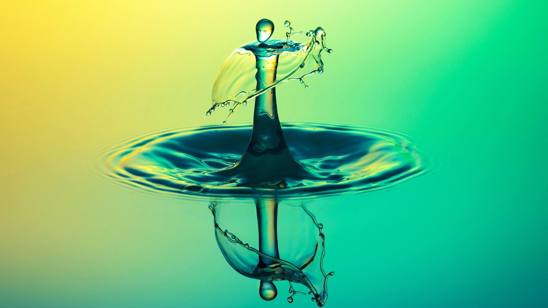 water, waterdrop, drop, high speed photography, liquid art, 4K, liquid, reflection, macro photography, photography, splash, green, water drop
