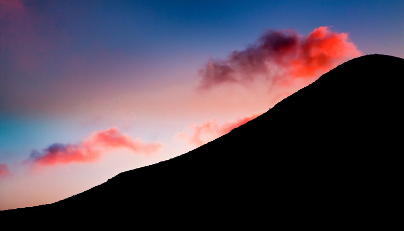 sky, no people, cloud - sky, beauty in nature, erupting, volcano, environment, red, clouds, 1080P, silhouette, power in nature, land, mountain, landscape