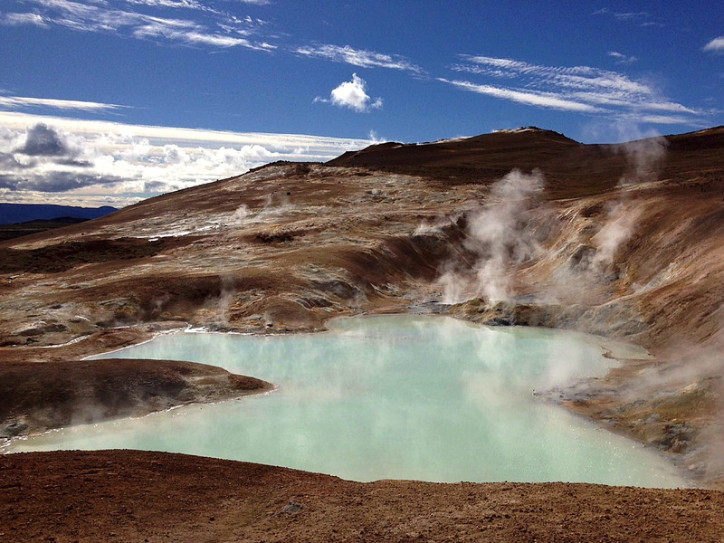 lake, hot spring, tranquil scene, lagoon, day, volcano, power in nature, non-urban scene, water, cloud - sky, volcanic crater, scenics - nature, environment