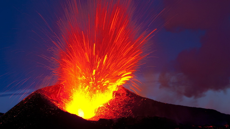fuego, 1080P, volcan, naturaleza, lava, erupcion