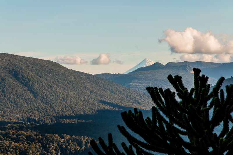 cochor tower, chile, volcanic landscape, geology, tranquil scene, sky, south america, scenics - nature, volcanic crater, land, erupting, tranquility, mountains